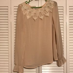 Forever 21 tan blouse